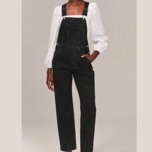 Abercrombie & Fitch Black Denim Overalls Small